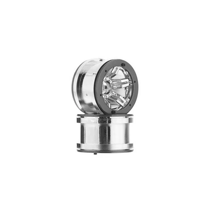 Axial Rocksters 2.2" Beadlock Wheel Chrome (2)