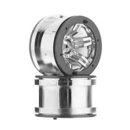 Axial Rocksters 2.2" Beadlock Wheel Chrome (2)