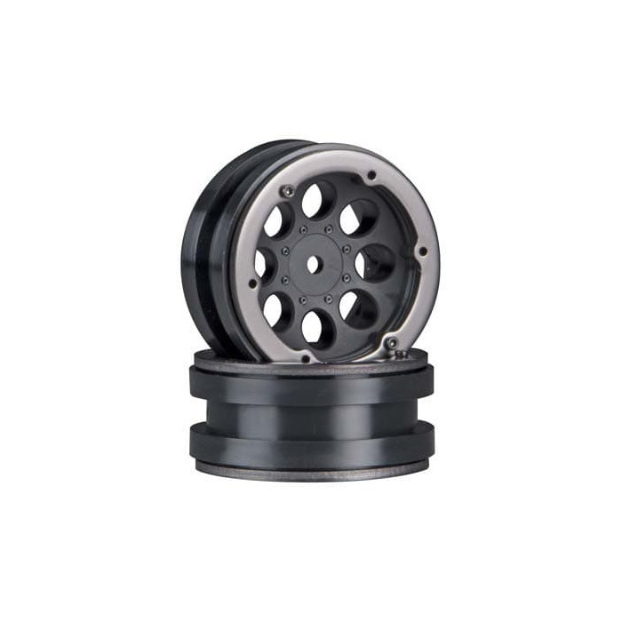 Axial 8-Hole 1.9" Beadlock Wheel Black (2)