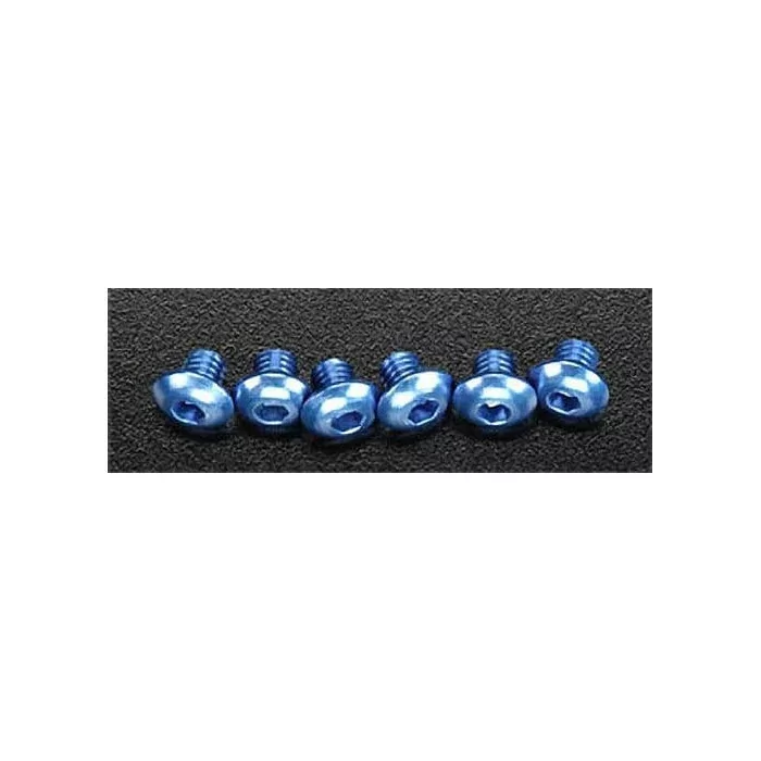 Traxxas Button Head Screw 4x4 Aluminum Blue Jato (6)