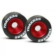 Traxxas Mounted Wheelie Bar Tires/Wheels Red (2)