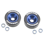 Traxxas Mounted Wheelie Bar Tires/Wheels Blue (2)