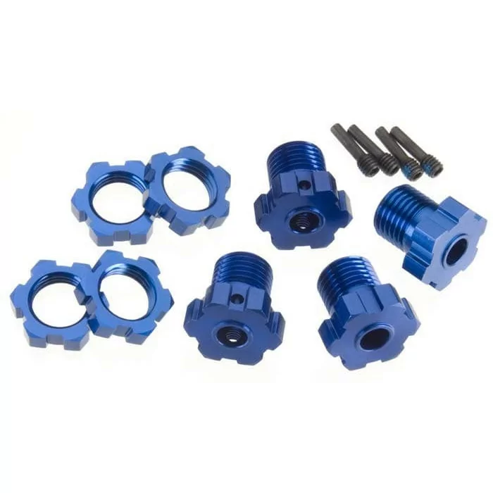 Traxxas Wheel Hubs Splined 17mm Blue-Anodized (4)