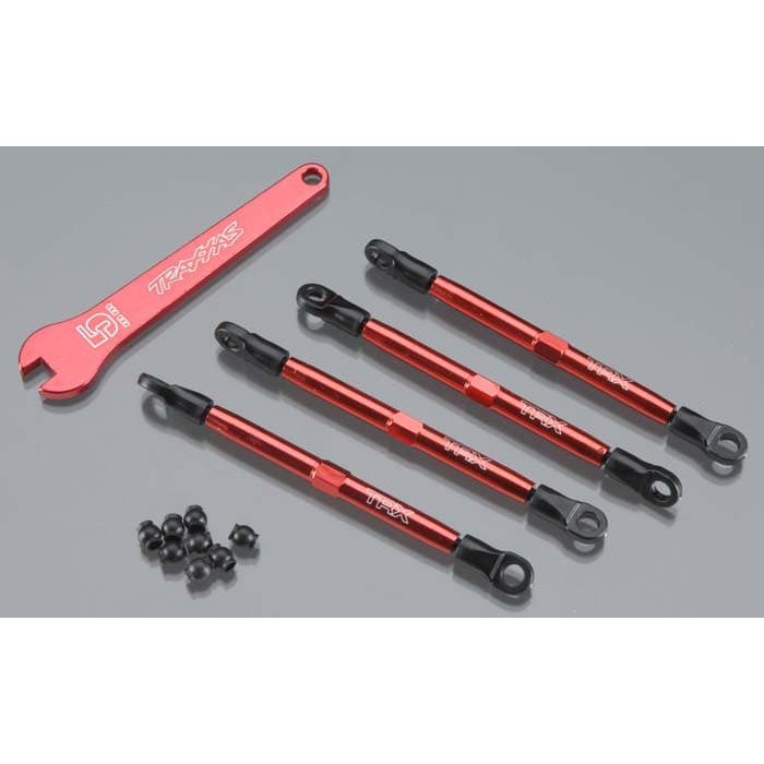 Traxxas Aluminum Toe Links Red 1/16 E-Revo VXL (4)
