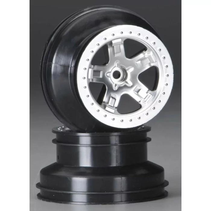 Traxxas Rear Wheel Satin Chrome Slash (2)