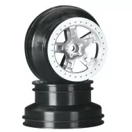 Traxxas Front Wheel Satin Chrome Slash (2)
