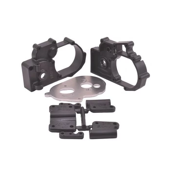 RPM Gearbox Housing and Rear Mounts for Traxxas 2WD Vehicles (Black)