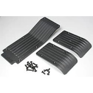 RPM Three Pc. Skid/Wear Plate Set T-Maxx & E-Maxx (Black)