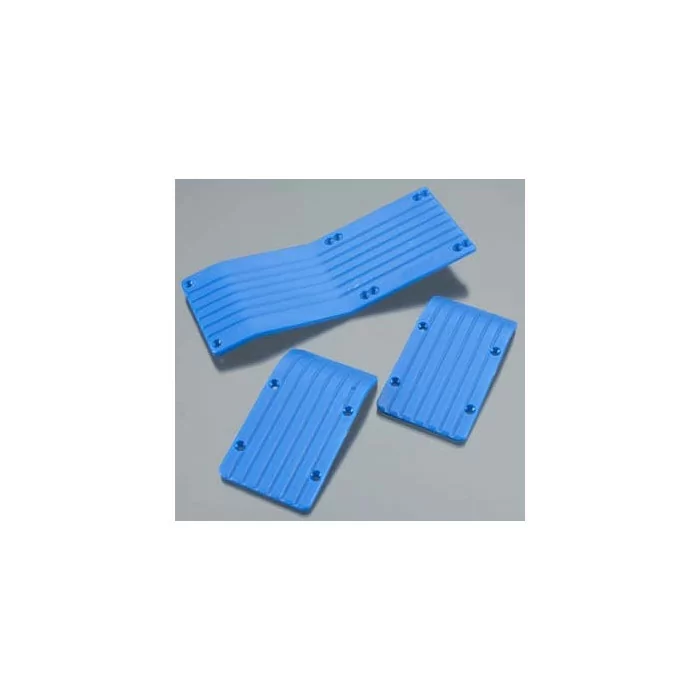 RPM Three Piece Skid Plate Set Traxxas T-Maxx & E-Maxx (Blue)
