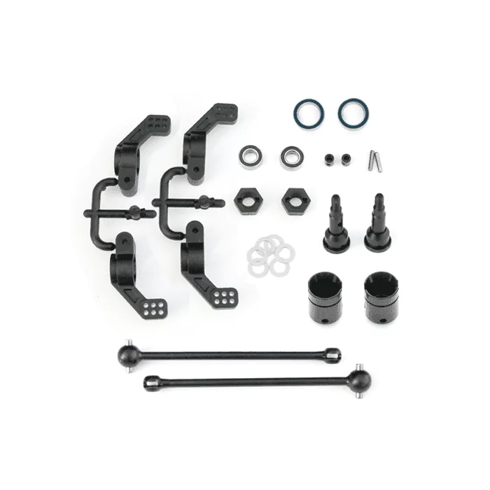 Tekno RC M6 Driveshaft & Hub Carriers Rear Traxxas Slash 2WD, Nitro Rustler, Stampede