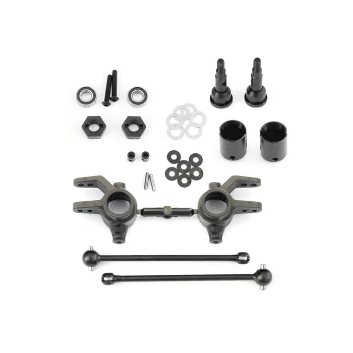Tekno RC M6 Driveshafts & Steering Blocks Front 6mm Traxxas Slash 4x4, Stampede 4×4
