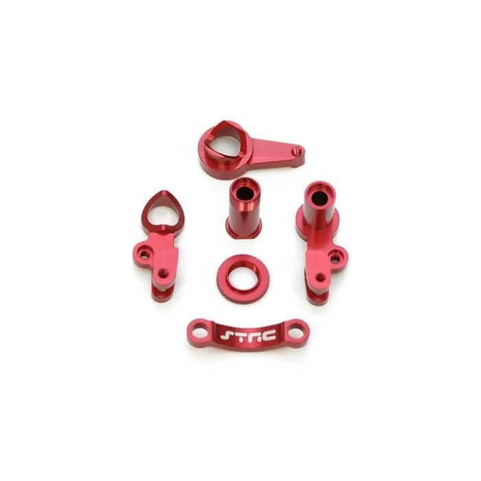 ST RC Aluminum HD Steering Bellcrank Set Traxxas Slash 4X4 (Red)