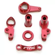 ST RC Aluminum HD Steering Bellcrank Set Traxxas Slash 4X4 (Red)